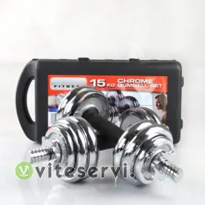 Ensemble d’haltères en fonte 15Kg poids remise en forme