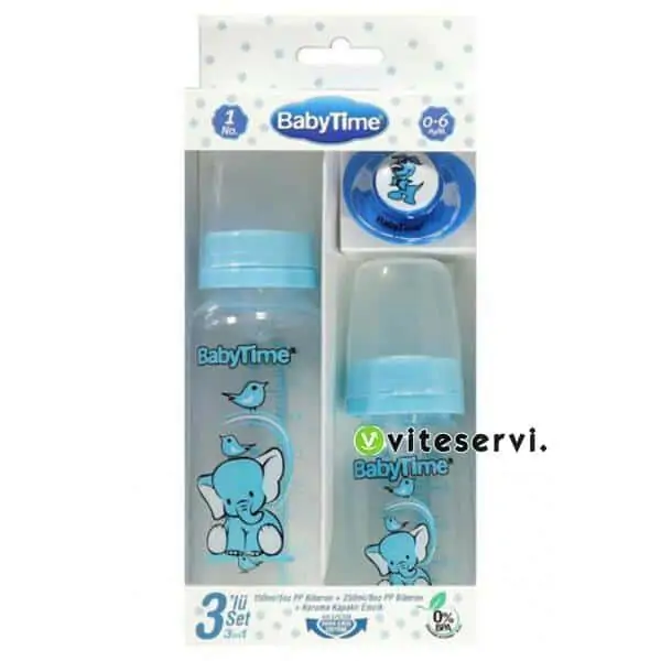 Ensemble biberons en verre en plastique et tétine pour bébé
