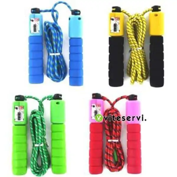 Corde à Sauter avec Compteur Numérique Intégré, Skipping Rope d'Entraînement Cardio Réglable, Poignées Confortables pour Brûler des Calories et Améliorer l'Endurance et Fitness