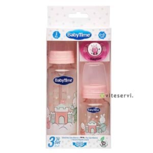 Ensemble biberons en verre en plastique et tétine pour bébé