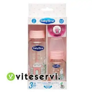 Ensemble biberons en verre en plastique et tétine pour bébé