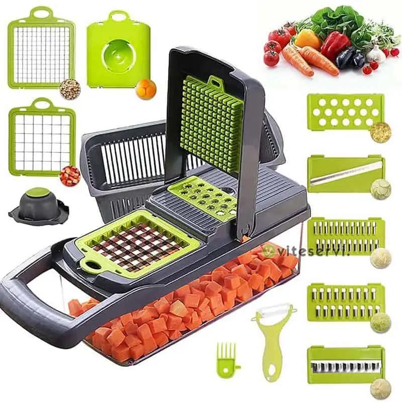 chopper Nicer Dicer Trancheuse Hachoir et râpe légumes 11 en 1