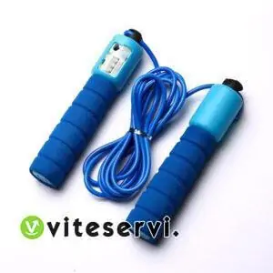 Corde à Sauter avec Compteur Numérique Intégré, Skipping Rope d'Entraînement Cardio Réglable, Poignées Confortables pour Brûler des Calories et Améliorer l'Endurance et Fitness