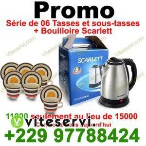 Promo bouilloire scarlett plus 6 Tasses et sous tasses