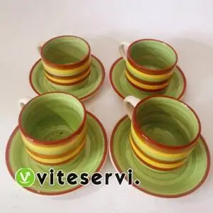 Set de 04 Tasses et sous tasses de luxe 8pcs