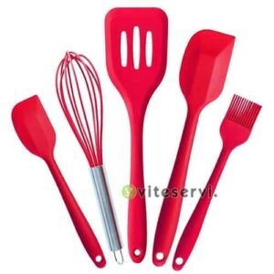 Ensemble spatule tourneuse Spatule de cuisine cuillère Pince Brosse