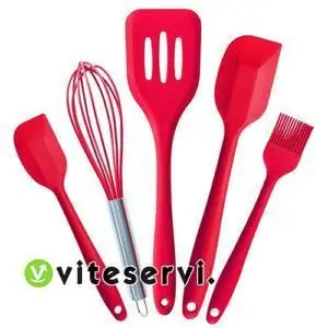 Ensemble spatule tourneuse Spatule de cuisine cuillère Pince Brosse