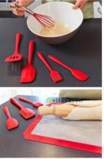 Ensemble spatule tourneuse Spatule de cuisine cuillère Pince Brosse