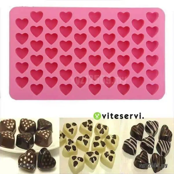 Moule silicone mini coeur Moule Toffee tofi pour petit bonbon 1