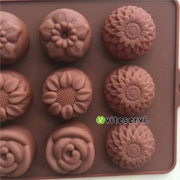 Moules de 15 fleurs a chocolat differents moule a gelee de silicone de qualite alimentaire FDA bricolage moule a savon fait a la main 3 Moules de 15 fleurs a chocolat differents moule a gelee de silicone de qualite alimentaire FDA bricolage moule a savon fait a la main 3