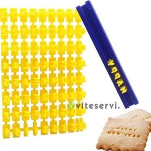Pochoir Dalphabet pour ecriture sur Biscuit 72 Lettres et chiffres