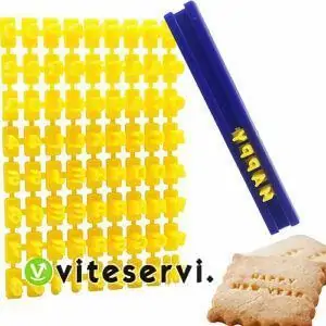 Pochoir Dalphabet pour ecriture sur Biscuit 72 Lettres et chiffres
