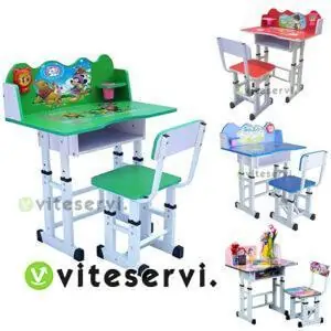 Table et chaise réglable pour Enfant salle d'étude et Table démontable