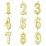 Topper Bougies alimentaires Chiffre Happy Birthday 2