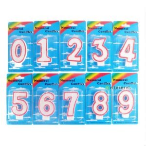 Topper Bougies alimentaires Chiffre Happy Birthday