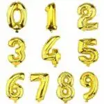ballons gonflables chiffres dores