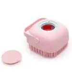 Brosse de bain et de douche exfoliante de massage en silicone avec distributeur de savon, épurateur de bain en silicone avec texture ultra douce, facile à nettoyer, mousse bien