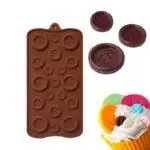Moule Bouton chocolat en silicone