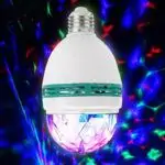 Ampoule rechargeable rotative à jeu de Lumière multicolore effet lumière de boîte de nuit
