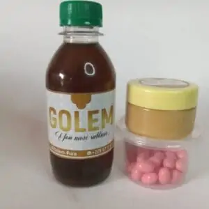 Kit fessier pour grossir fesses et hanche crème,sirop, gélules golem