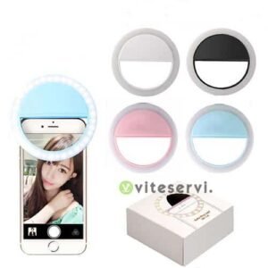 Mini Ring light pour selfie modèle 36 leds rechargeable bout android pour téléphone et TikTok