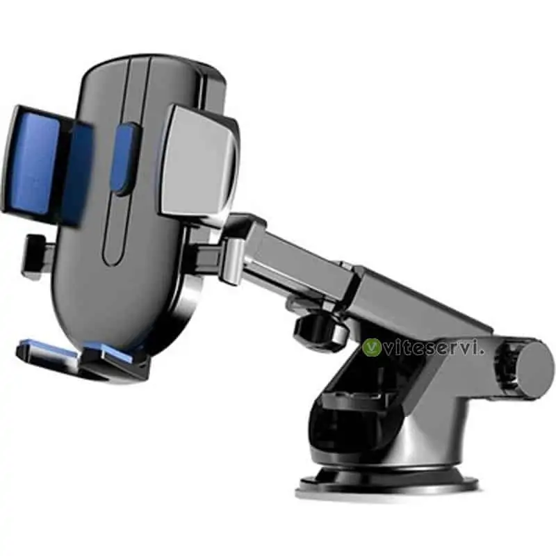 110000058760360 Support Téléphone de Voiture à Rotation 360° avec Bras Prolongé Angle Télescopique