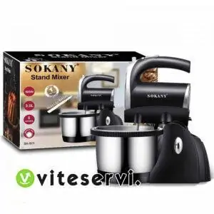 Batteuse Electrique à Bol - SOKANY 500W 5 Vitesses 3L