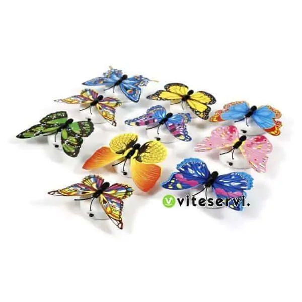 Papillons lumineux pour decoration nocturne chambre et salle de fêtes