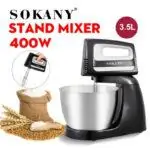 Batteuse Electrique à Bol - SOKANY 400W 5 Vitesses 3,5L