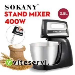 Batteuse Electrique à Bol - SOKANY 400W 5 Vitesses 3,5L
