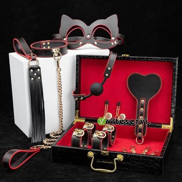 Valise BDSM de Luxe - Ensemble de bondage Zwart