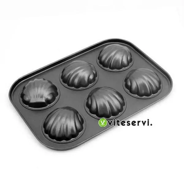 Moule métallique de 06 forme Coquillage non collants