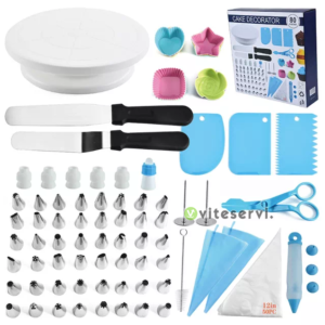 80 en 1 Pack de pâtisserie Intermédiaire de douilles présentoir lisseuses poches