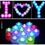 Bougies veilleuses multi-colores Lot de 12 pour décoration