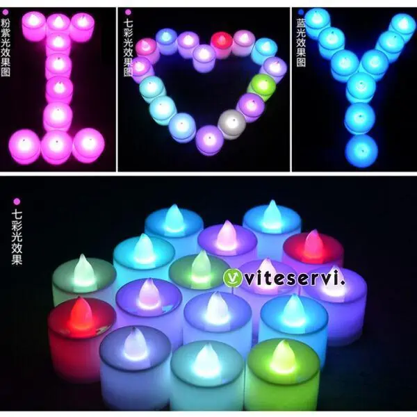 Hd78030e1ef0f4b5b996f581a4e31ba67j Bougies veilleuses multi-colores Lot de 12 pour décoration