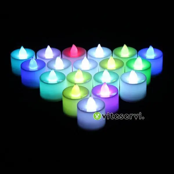He133e389507e4cedb73c20cceaa316d9r Bougies veilleuses multi-colores Lot de 12 pour décoration