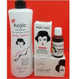 Gamme éclaircissant Kojic, le lait, le savon, la crème et l’huile pour supprimé les tâches anti imperfections, hydratant adoucissant et donne un éclat à la peau