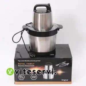 Machine à piler igname 6L Hachoir métallique à viande électrique automatique en acier inoxydable