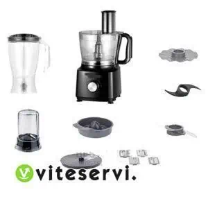 Robot culinaire EUROSONIC ES-BL-1860 - igname pilée - râpe trancheuse - moulinette mixeur - Batteuse 1000W