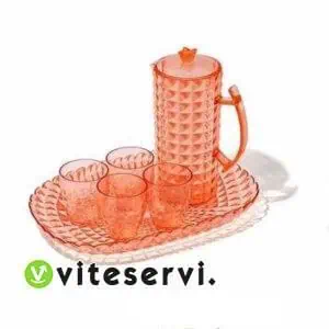 Ensemble de Carafe, plateau, plus 4 verres