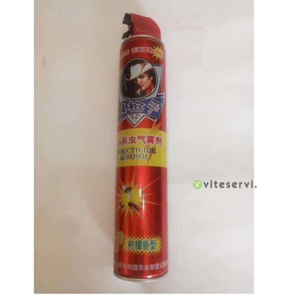 INSECT Insecticide Aerosol anti moustique, mouche et cafard grande bouteille