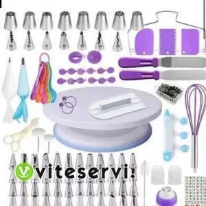 137 pcs en 1 Pack de pâtisserie Intermédiaire de douilles présentoir lisseuses poches