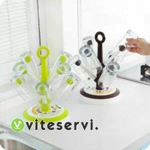 Porte Verre à égouttoir en forme d'arbre