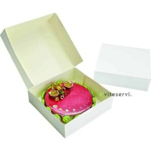 boites patissieres blanches 10 cm de hauteur x 5