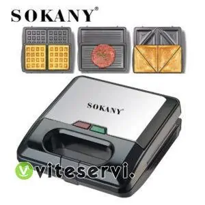 SANDWICH maker sokany model KJ-303, 3 en 1