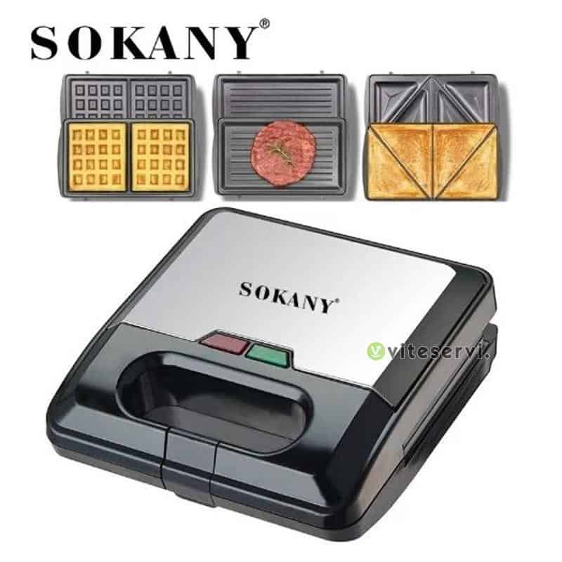 1 19 SANDWICH maker sokany model KJ-303, 3 en 1