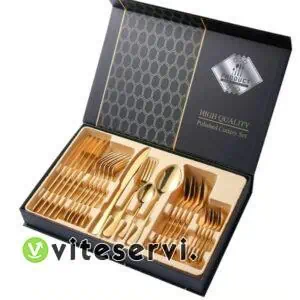 Set de 24 pièces de Couteaux - de cuillères à soupe et café et de fourchettes