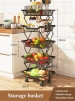 Étagère de rangement pliable multifonction à roulette