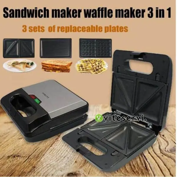 4 3 SANDWICH maker sokany model KJ-303, 3 en 1
