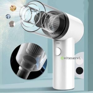 Aspirateur Portatif et Mini, éclairage LED, forte et grande aspiration Cyclone, Rechargeable  pour voiture et maison
